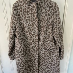 Old Navy Relaxed Soft-Brush Leopard Coat